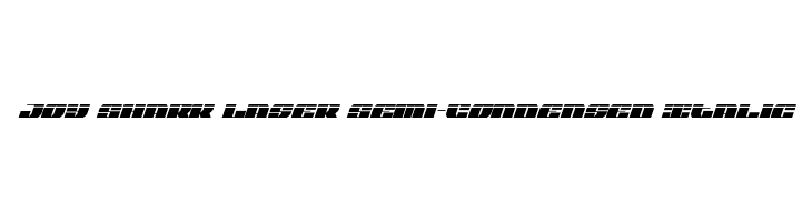 Joy Shark Laser Semi-Condensed Italic  नि: शुल्क फ़ॉन्ट्स डाउनलोड