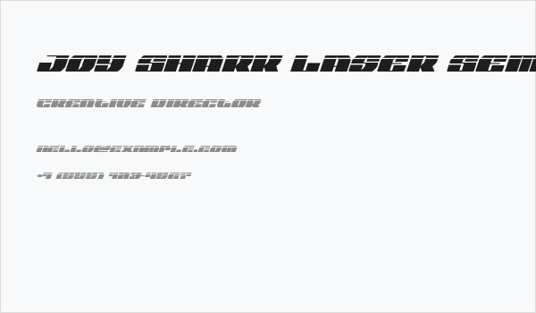 Joy Shark Laser Semi-Condensed Italic Business Card