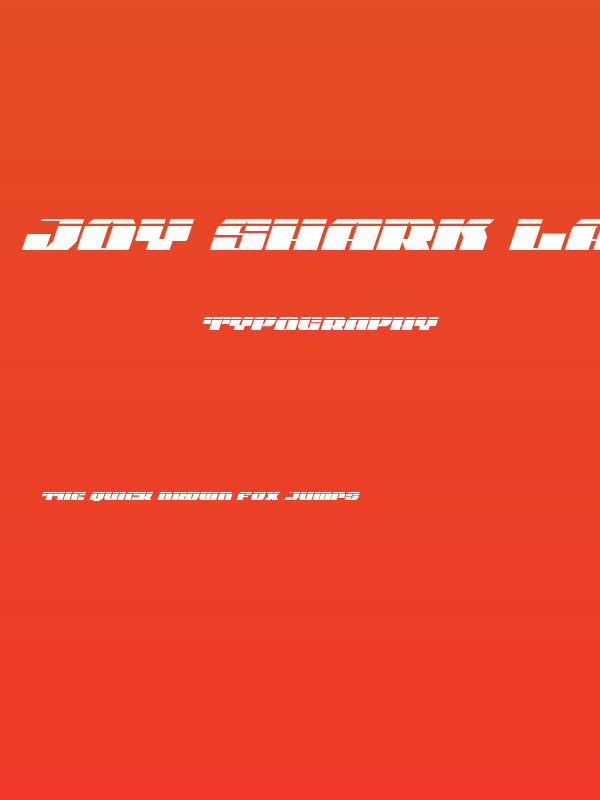 Joy Shark Laser Semi-Condensed Italic Poster