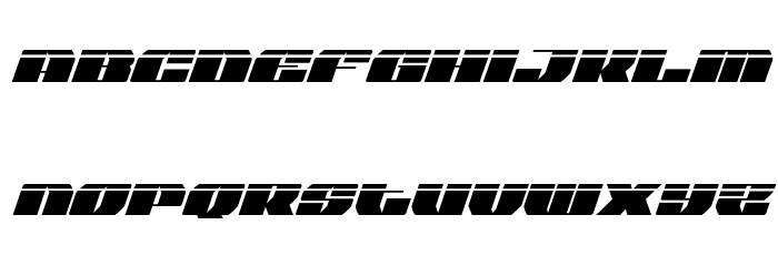 Joy Shark Laser Semi-Condensed Italic Font LOWERCASE