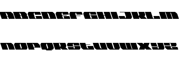 Joy Shark Leftalic Font LOWERCASE
