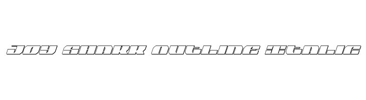 Joy Shark Outline Italic  नि: शुल्क फ़ॉन्ट्स डाउनलोड