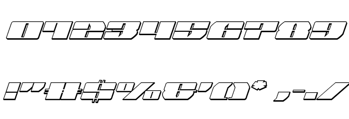 Joy Shark Outline Italic Font OTHER CHARS