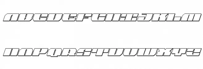 Joy Shark Outline Italic Caratteri MAIUSCOLE
