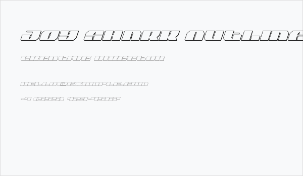 Joy Shark Outline Italic Business Card