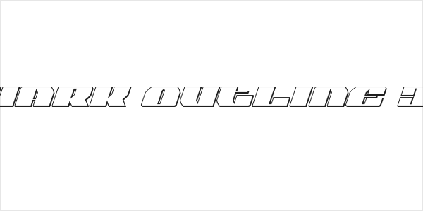 Joy Shark Outline Italic Logo