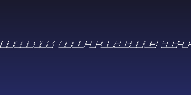Joy Shark Outline Italic Social Header