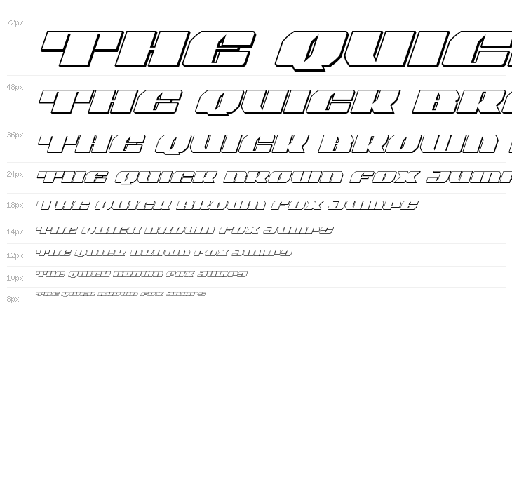 Joy Shark Outline Italic Waterfall