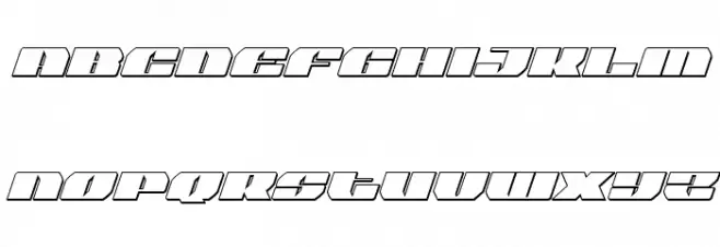 Joy Shark Outline Italic خط أحرف صغيرة