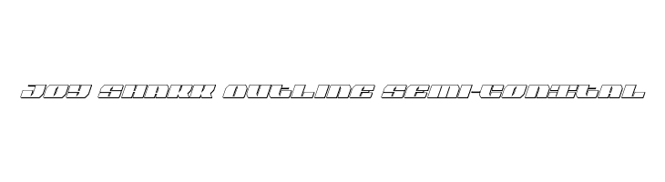 Joy Shark Outline Semi-ConItal  Frei Schriftart Herunterladen