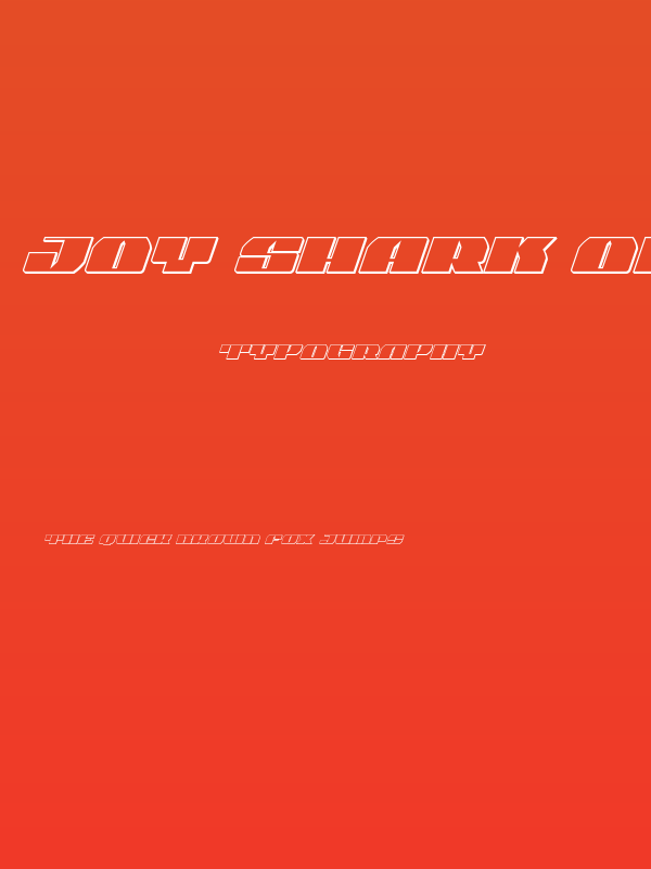 Joy Shark Outline Semi-ConItal Poster