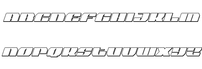 Joy Shark Outline Semi-ConItal Font LOWERCASE