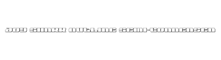 Joy Shark Outline Semi-Condensed  les polices de caractères gratuit tlcharger