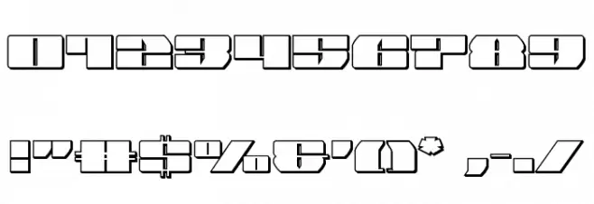 Joy Shark Outline Semi-Condensed Font OTHER CHARS