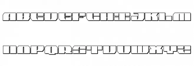 Joy Shark Outline Semi-Condensed Шрифта ВЕРХНИЙ