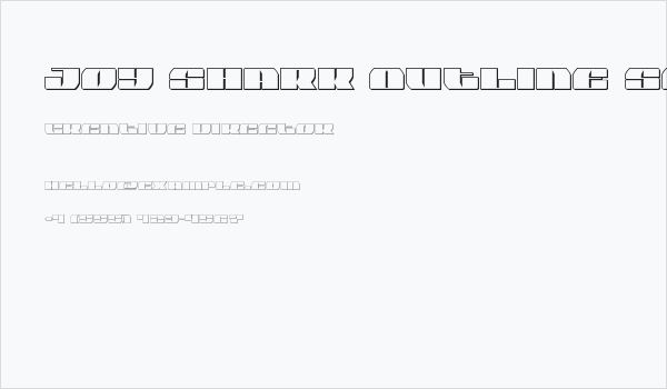 Joy Shark Outline Semi-Condensed Business Card