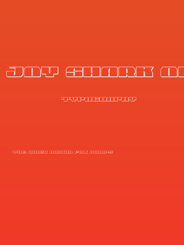 Joy Shark Outline Semi-Condensed Poster