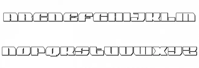 Joy Shark Outline Semi-Condensed Font LOWERCASE