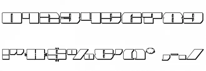 Joy Shark Outline Font OTHER CHARS