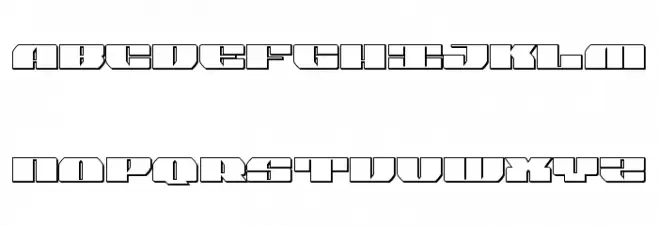 Joy Shark Outline Schriftart Groß
