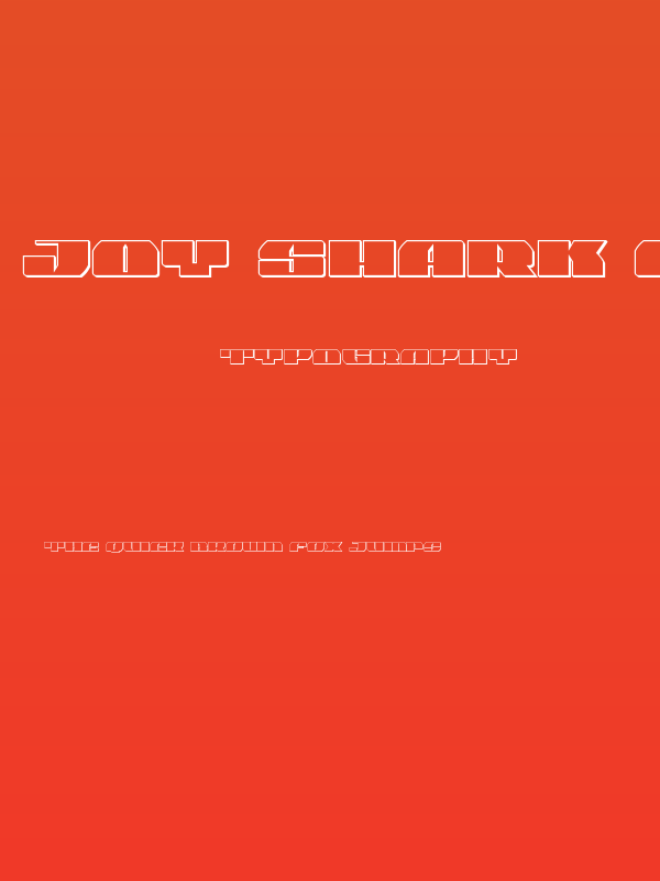 Joy Shark Outline Poster