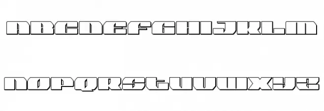 Joy Shark Outline Font Litere mici