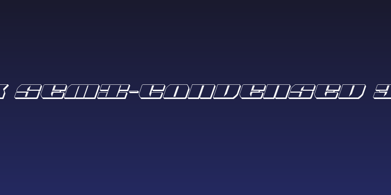 Joy Shark Semi-Condensed 3D Italic Social Header