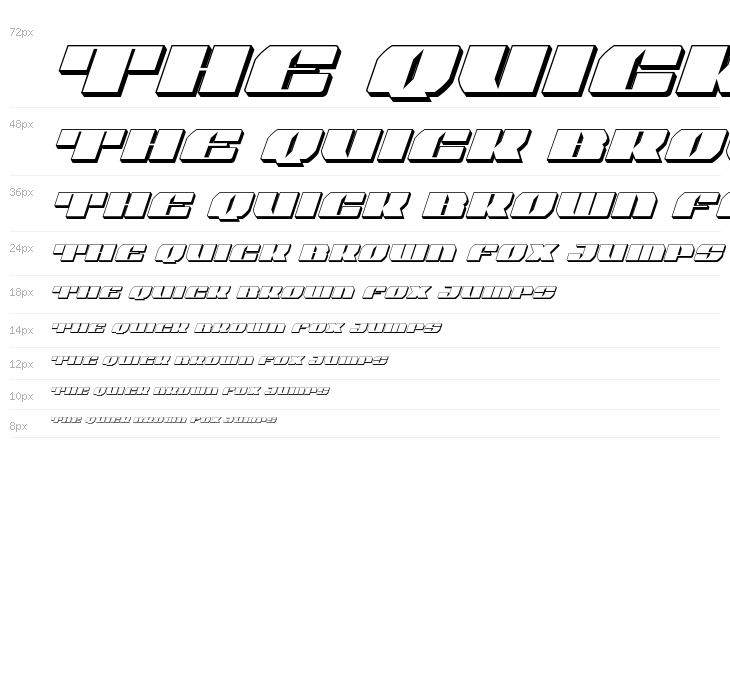 Joy Shark Semi-Condensed 3D Italic Waterfall