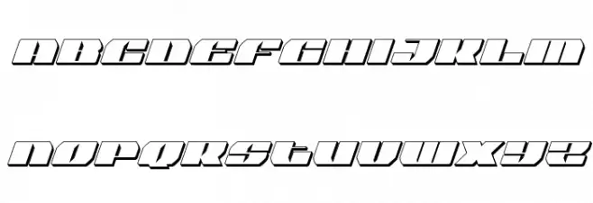 Joy Shark Semi-Condensed 3D Italic Fuentes MINÚSCULAS