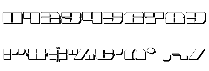 Joy Shark Semi-Condensed 3D Font OTHER CHARS