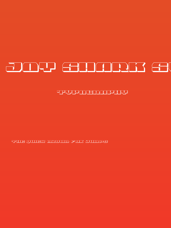 Joy Shark Semi-Condensed 3D Poster