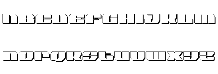 Joy Shark Semi-Condensed 3D Font LOWERCASE