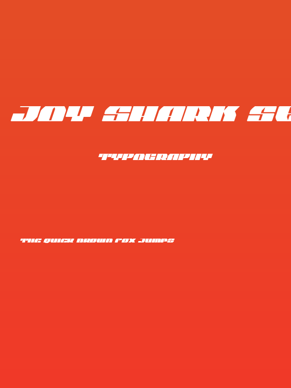 Joy Shark Semi-Condensed Italic Poster