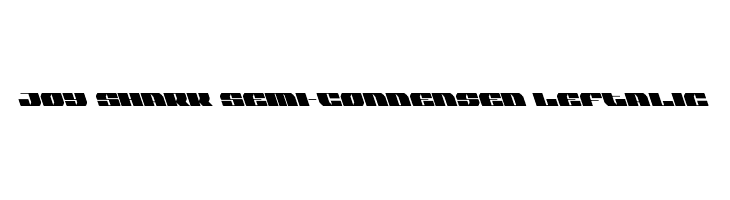 Joy Shark Semi-Condensed Leftalic  font caratteri gratis