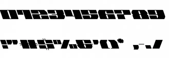 Joy Shark Semi-Condensed Leftalic Font OTHER CHARS