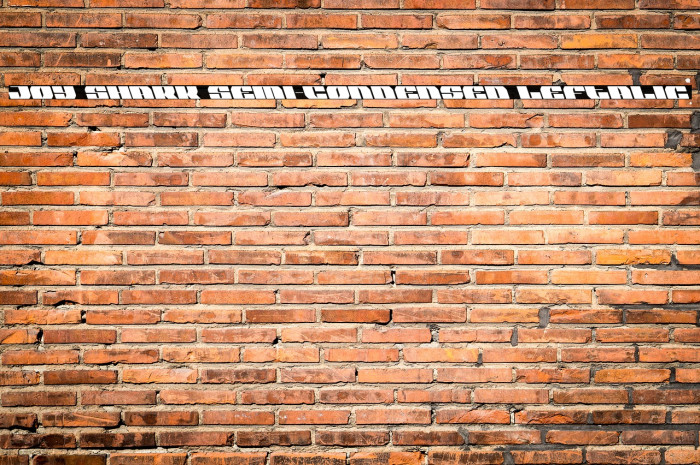 Joy Shark Semi-Condensed Leftalic Example 1