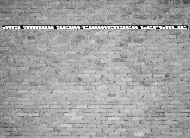 Joy Shark Semi-Condensed Leftalic Font examples