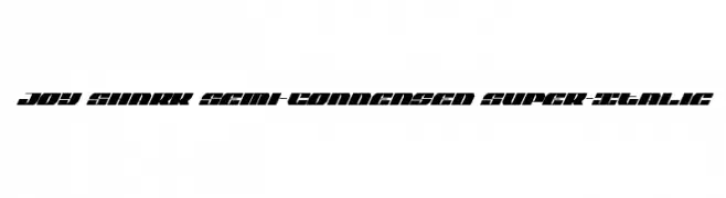 Joy Shark Semi-Condensed Super-Italic  नि: शुल्क फ़ॉन्ट्स डाउनलोड