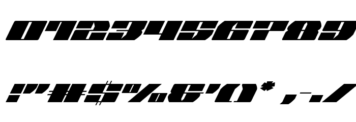Joy Shark Semi-Condensed Super-Italic Font OTHER CHARS