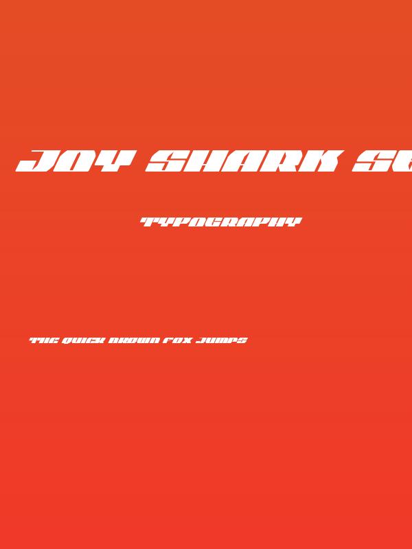 Joy Shark Semi-Condensed Super-Italic Poster