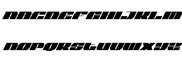 Joy Shark Semi-Condensed Super-Italic Font LOWERCASE