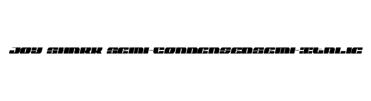 Joy Shark Semi-CondensedSemi-Italic  Free Fonts Download