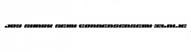 Joy Shark Semi-CondensedSemi-Italic  नि: शुल्क फ़ॉन्ट्स डाउनलोड