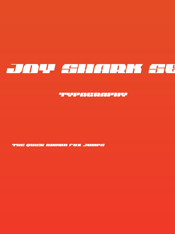 Joy Shark Semi-CondensedSemi-Italic Poster