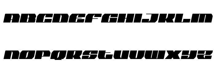 Joy Shark Semi-CondensedSemi-Italic Font LOWERCASE