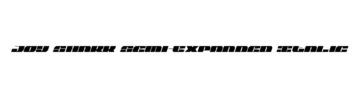 Joy Shark Semi-Expanded Italic  Fuentes Gratis Descargar