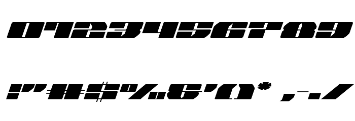 Joy Shark Semi-Expanded Italic Font OTHER CHARS