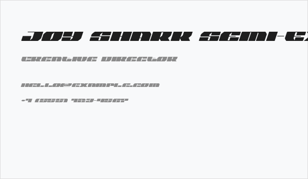 Joy Shark Semi-Expanded Italic Business Card