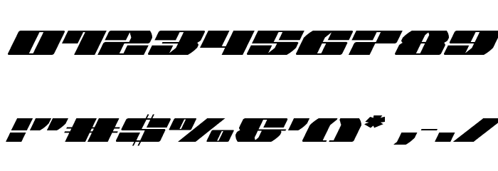 Joy Shark Super-Italic Font OTHER CHARS