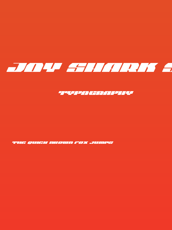 Joy Shark Super-Italic Poster